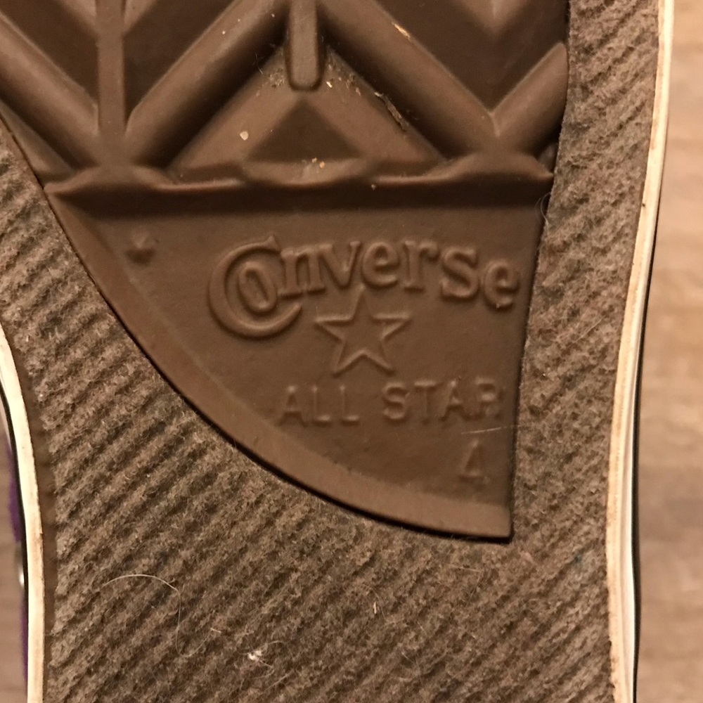 Women’s Purple High Top Converse Shoes - Picture 14 of 14